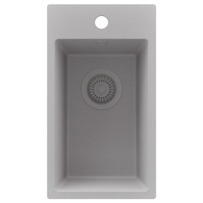 SPÜLBECKEN Riga, 2-er set Grau 28/50 cm 1 Becken + Ablauf-Set ab 30er Unterschrank - Grau, Kunststoff (28/20/50cm) - Primagran