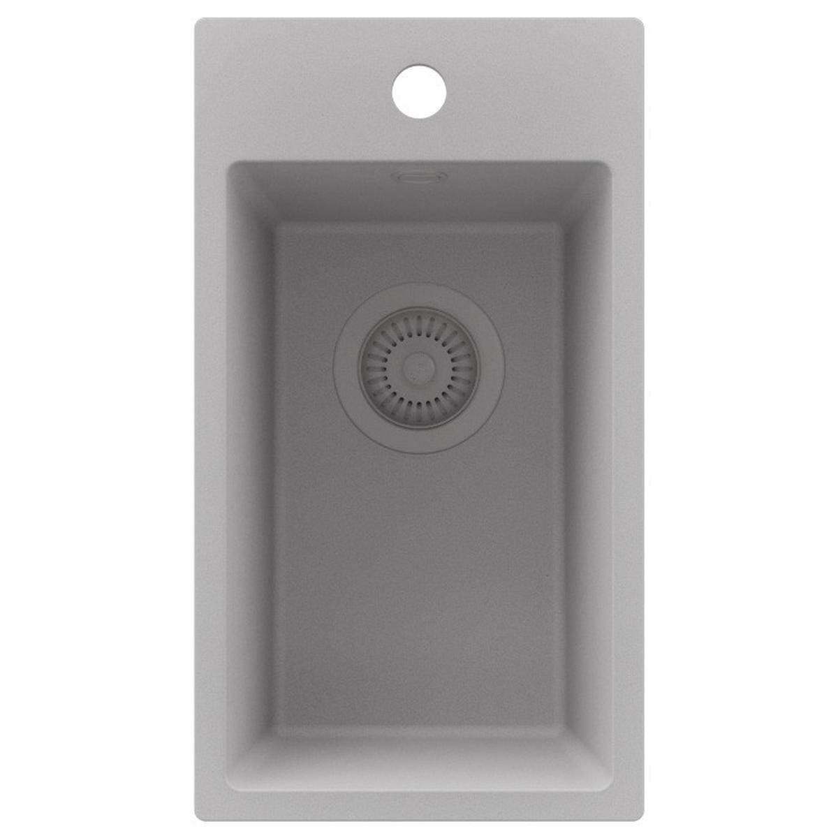 SPÜLBECKEN Riga, 2-er set Grau 28/50 cm 1 Becken + Ablauf-Set ab 30er Unterschrank - Grau, Kunststoff (28/20/50cm) - Primagran