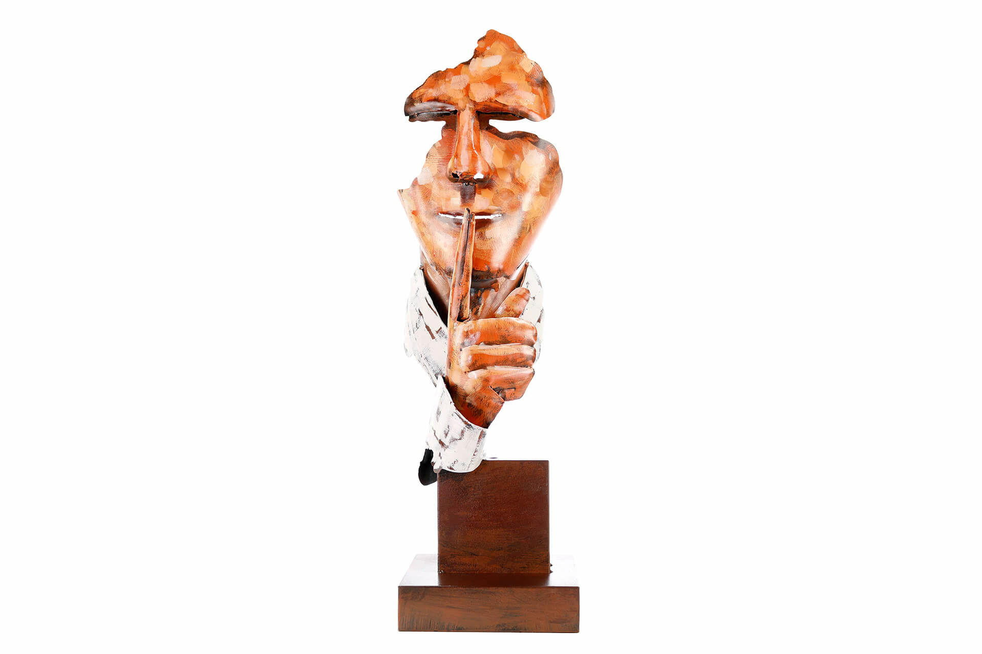 METALLSKULPTUR Beige 70/20 cm - Beige, Metall (2.07/20/20cm) - KUNSTLOFT