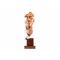 METALLSKULPTUR Beige 70/20 cm - Beige, Metall (2.07/20/20cm) - KUNSTLOFT