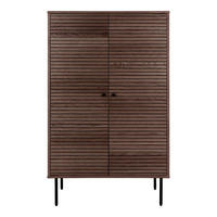 VITRINENSCHRANK, Kyoto, Eiche, Holzwerkstoff / MDF / Metall, 80 x 40 x 130 cm - Eichefarben, Holzwerkstoff/Metall (80/130/40cm) - ebuy24