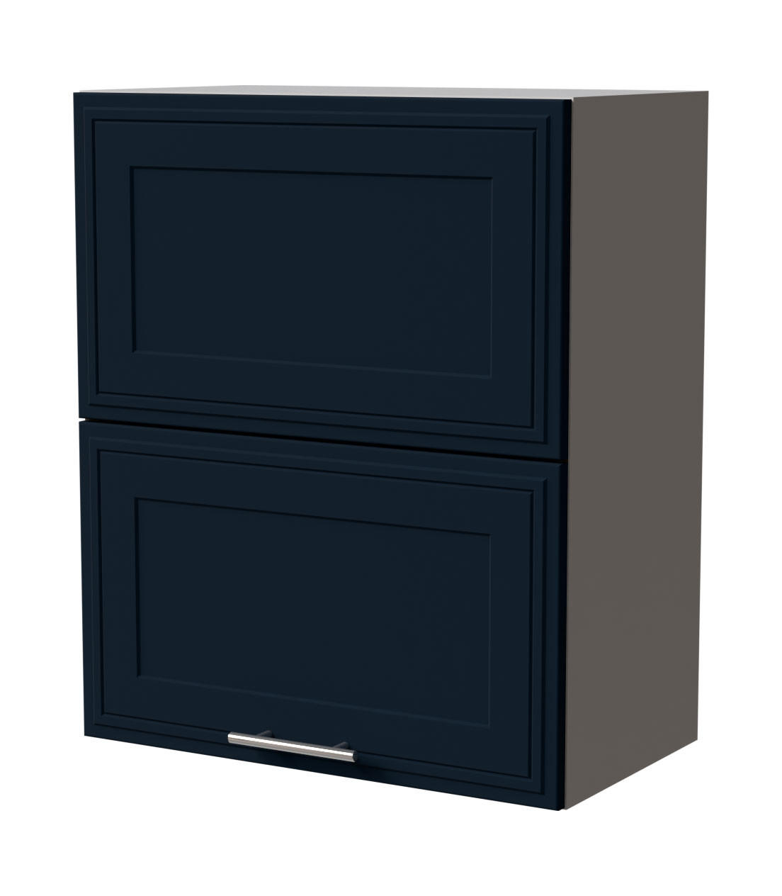 KLAPPHÄNGESCHRANK Salo W8B/60-AV Grau / Indigo Matt 60 / 32,5 / 72cm - Dunkelblau/Grau, Holz/Holzwerkstoff (60/72/32.5cm) - Feldmann-Wohnen