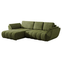 ECKSOFA Faro - Schwarz/Grün, Holz/Kunststoff (283/195cm) - MIRJAN24