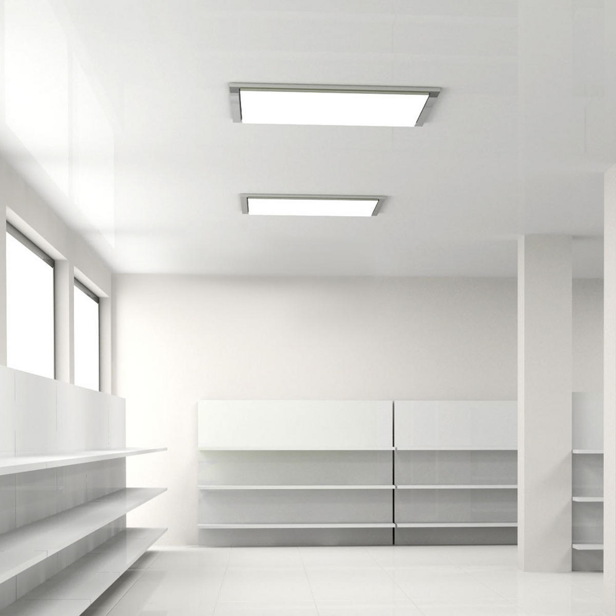 LED DECKENLEUCHTE Panel Weiß - Weiß, Metall (59.5/59.5/2.9cm)