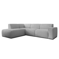 ECKSOFA L Form Didim Hellgrau 292/220/78 cm – großes Sofa stilvoll & bequem L - Hellgrau/Schwarz, Kunststoff/Textil (220/292cm) - AX Living