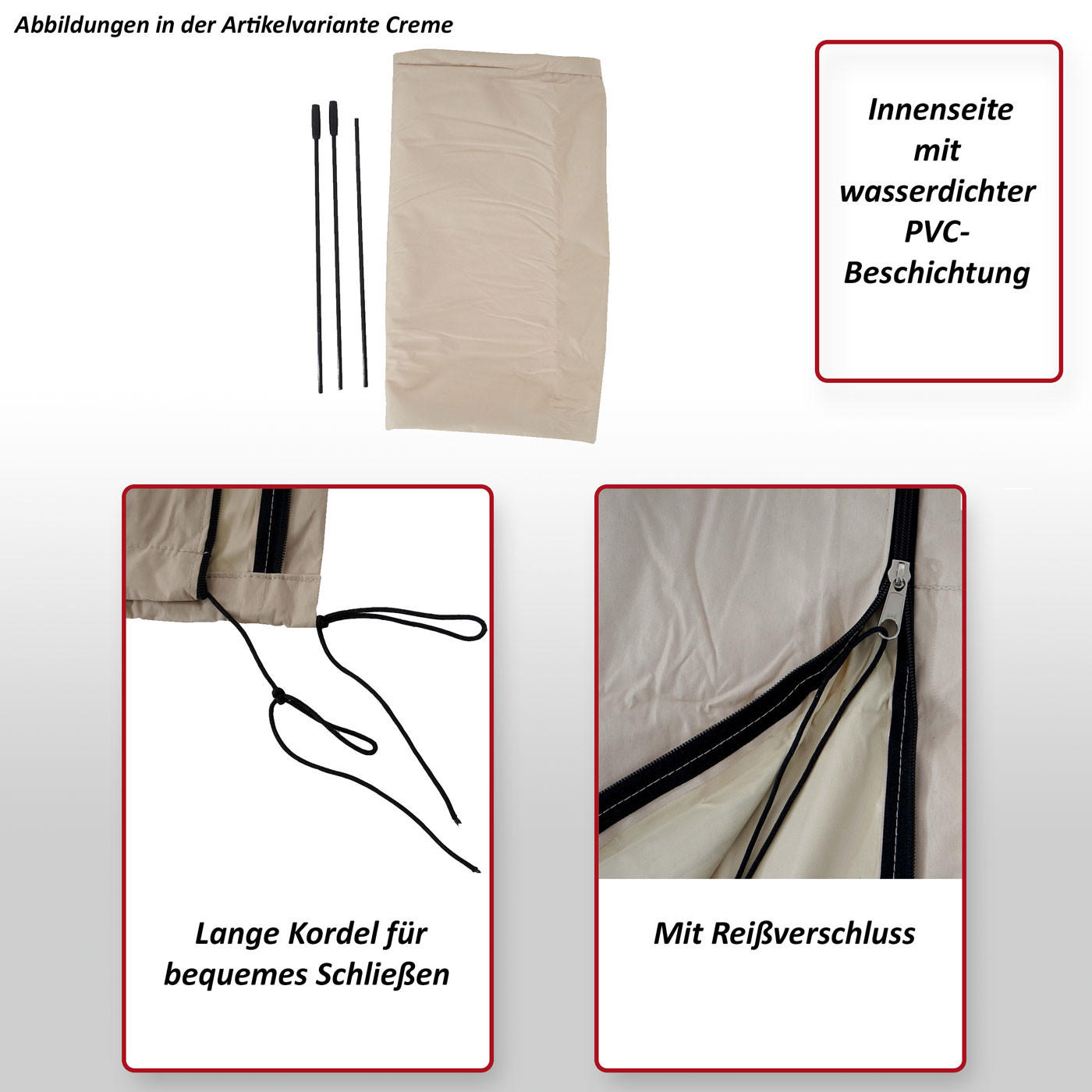 SCHUTZHÜLLE MCW FÜR AMPELSCHIRM BIS 4M Anthrazit - Anthrazit, Textil (60/270/60cm) - MCW