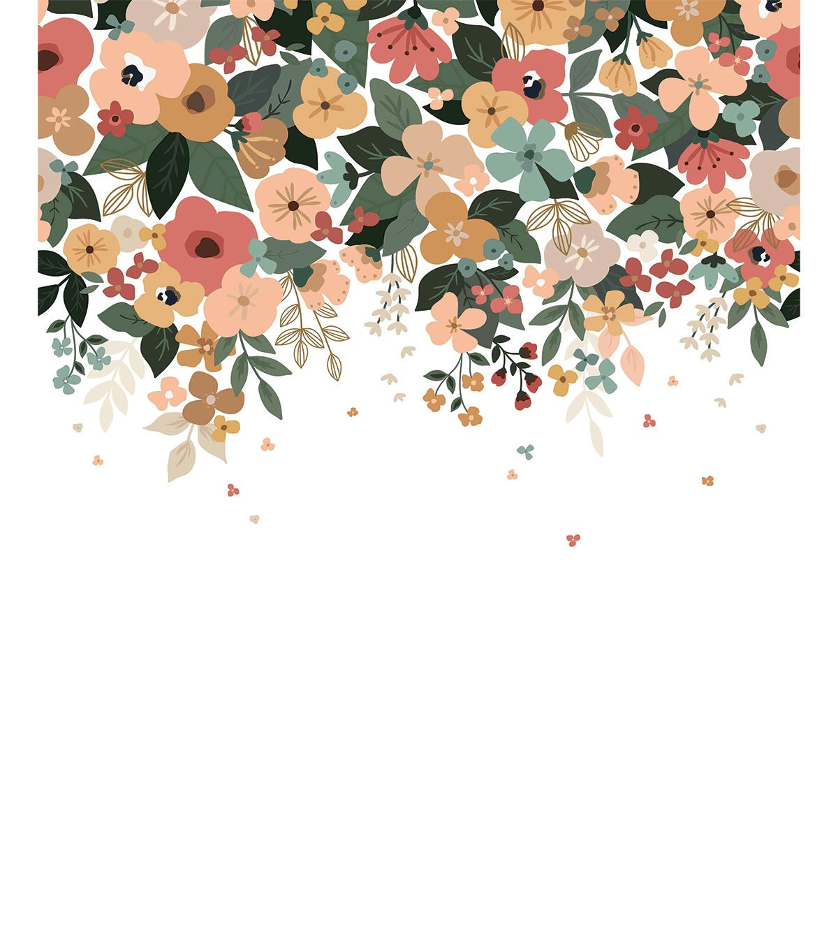 PANORAMA VLIESTAPETE Bloem Blumen 2 m x 2,48 m, mehrfarbig - Pink/Rot, Papier (248/200cm) - Lilipinso
