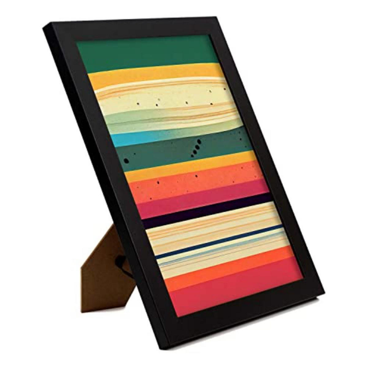 POSTER Set mit 4 Abstrakt Spiral Moderne Galaxien A4 Schwarzer Rahmen - Schwarz, Papier (29.7/3cm) - Nacnic