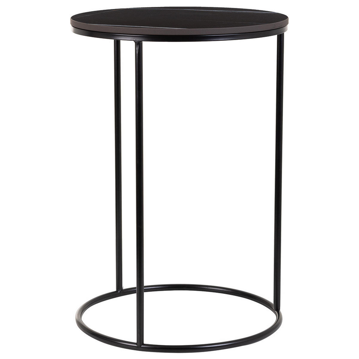 TISCH aus Metall, schwarz, 29x46x34cm - Schwarz, Metall (39/39/57cm) - Wanderlust