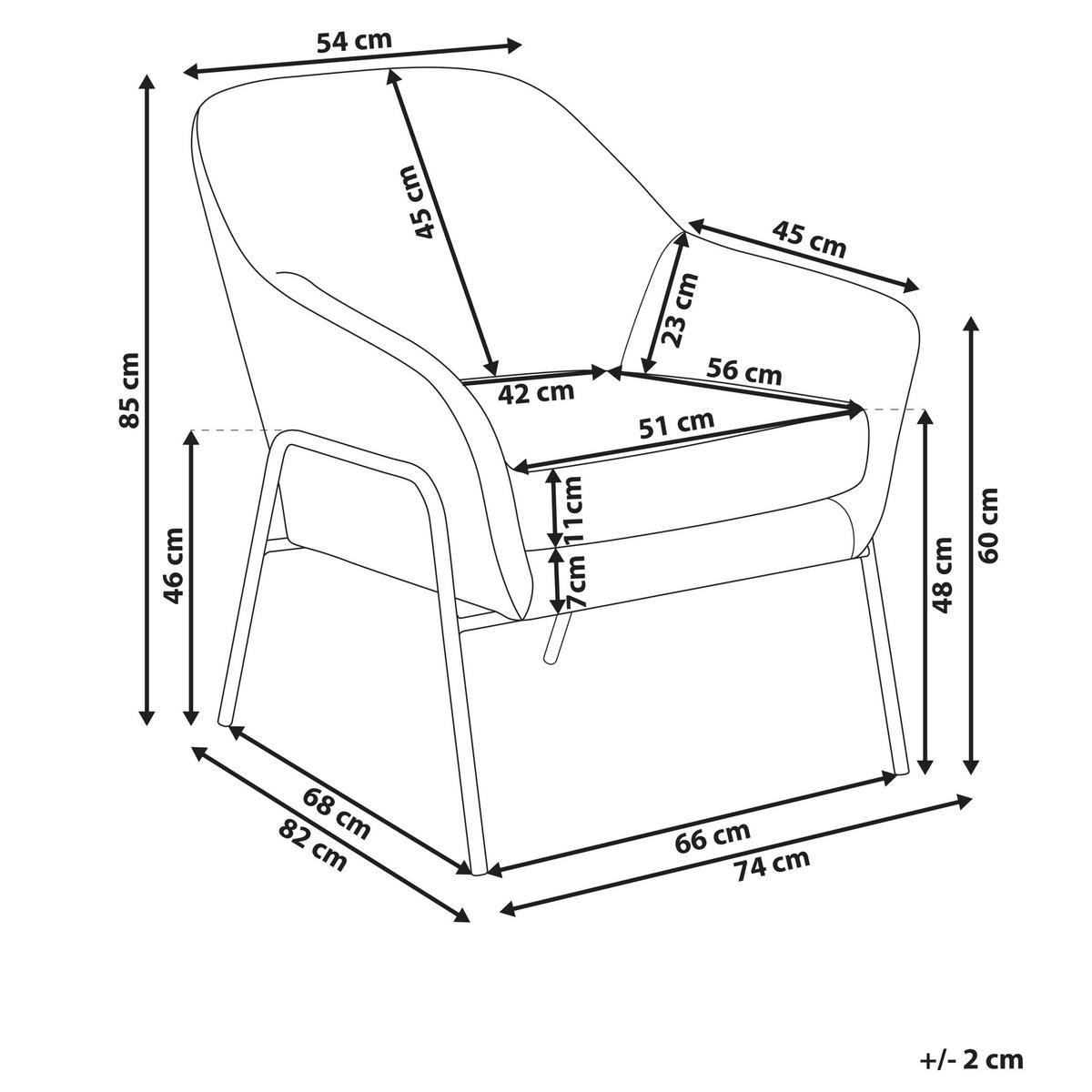 SESSEL Grün Veddige - Schwarz/Grün, Textil (74/85/82cm) - Beliani