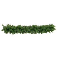 1,8 m künstliche Weihnachtsgirlande Blumendekoration mit 160 Spitzen Grün - Grün, Kunststoff/Metall (180cm) - HOMCOM