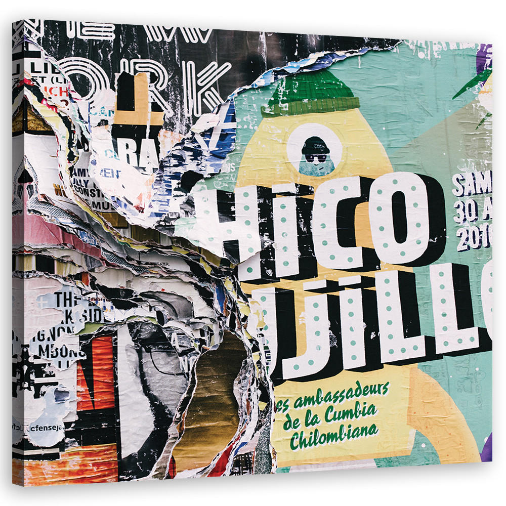 LEINWANDBILD, Abstrakt-Farben 50x50cm - Multicolor, Textil (50/50cm) - Feeby