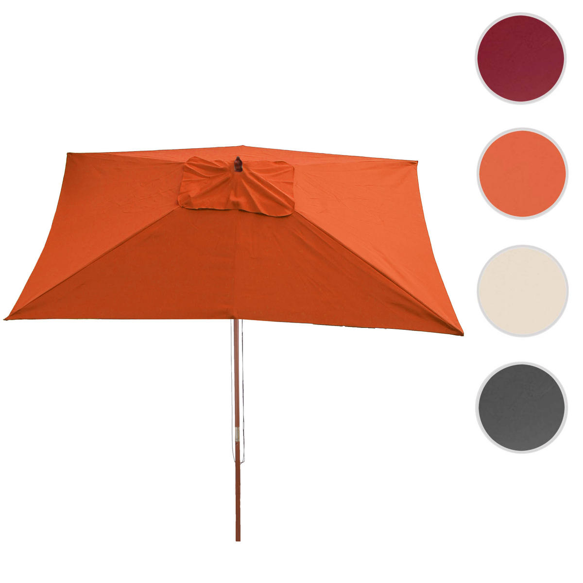 SONNENSCHIRM I Orange - Orange, Holz (300/200cm) - MCW