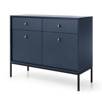 SIDEBOARD Blau MONAKO MKSZ104 Mit Schwarzem Gestell - Blau, Holzwerkstoff (103.5/83.2/39cm) - Sepro Meble