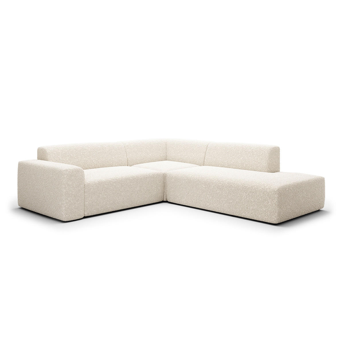 ECKSOFA Torino 5 Sitzplätze Beige - Beige, Holz (254/264cm) - Petits-meubles