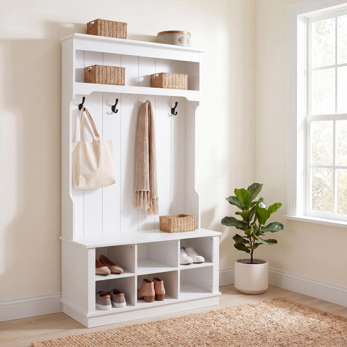 GARDEROBE Weiß - Weiß, Holz (100/170/39cm) - MCW