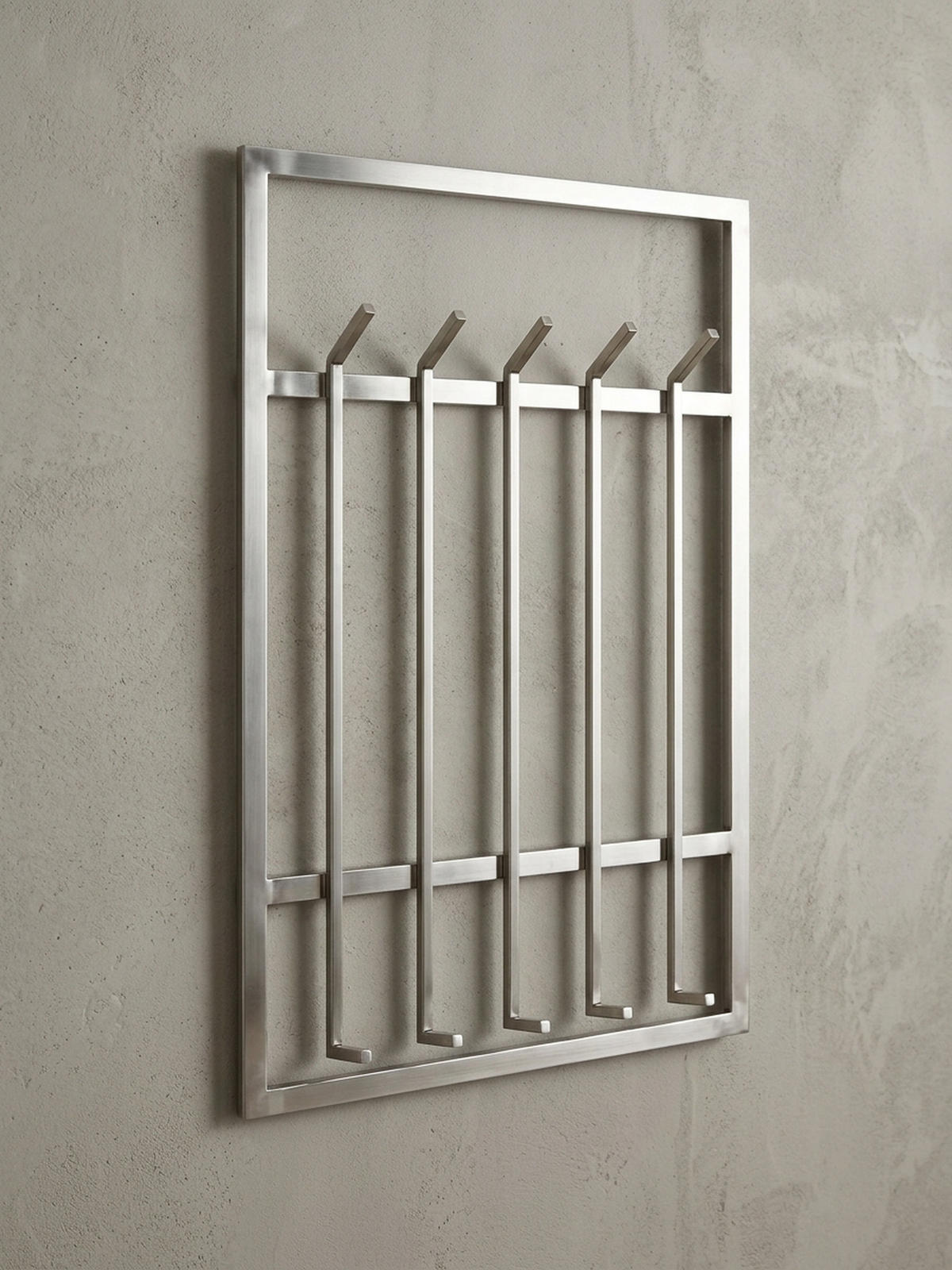 WANDGARDEROBE Metall Silber Modern 60x100x7,5 cm schlichtes Design - Silberfarben, Metall (60/100/8cm) - KADIMA DESIGN