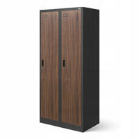 UMKLEIDESCHRANK KACPER - Anthrazit/Braun, Metall (80/180/50cm) - Jan Nowak