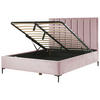 POLSTERBETT 160x200 cm Rosa Sezanne - Pink, Textil (160/200cm) - Beliani