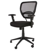 PROFI-BÜROSTUHL STOFF/TEXTIL Schwarz - Schwarz, Textil (72/110/60cm) - MCW