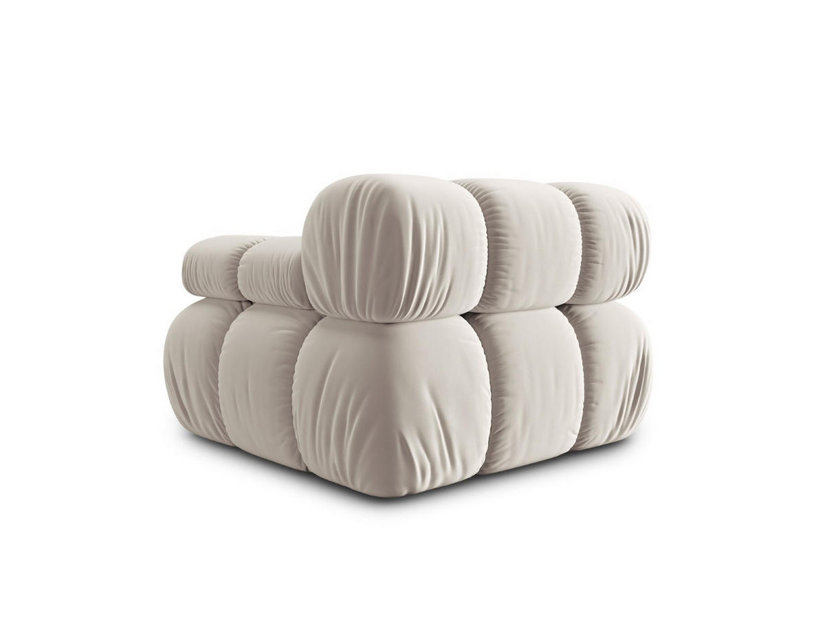 MODUL rechts Bellis aus Samt leichtes beige - Creme, Textil (94/70/94cm) - Micadoni