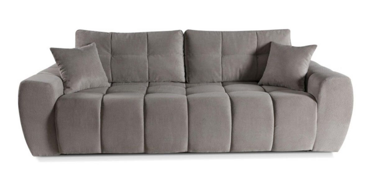 SOFA Grau FITU Ausziehbar - Grau, Textil (263/93/105cm) - Sepro Meble