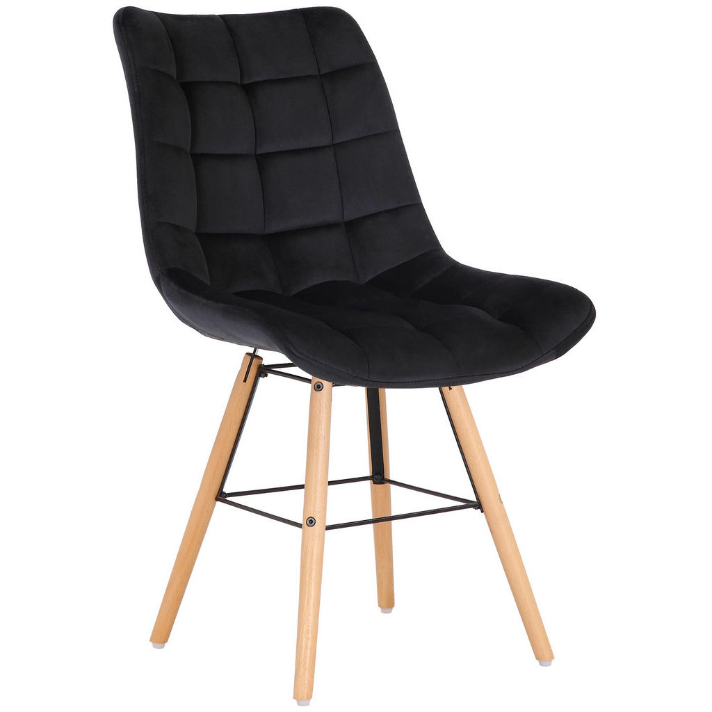 Thumbnail - CLP Stuhl, Schwarz, Textil, 46x82x60 cm, Esszimmer, Stühle, Esszimmerstühle, Vierfußstühle