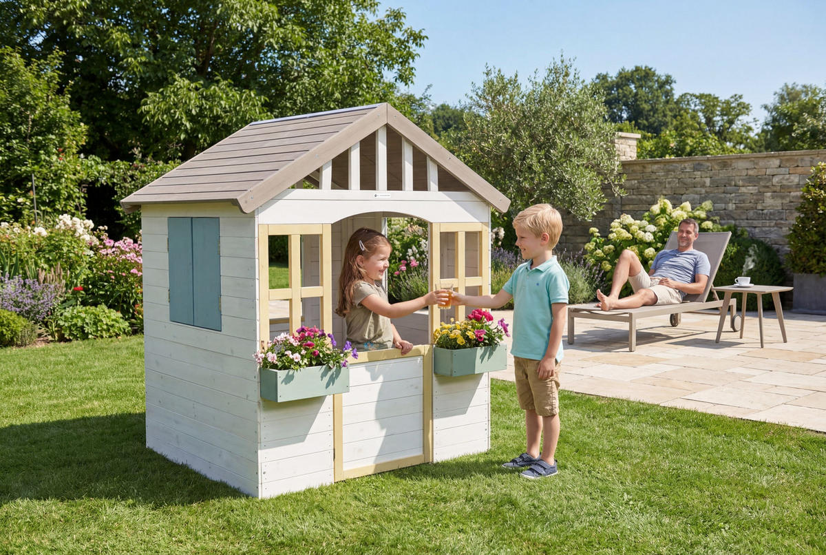 KINDERSPIELHAUS ludomus1 - Multicolor, Holz (115/80/101cm) - WONDERMAKE