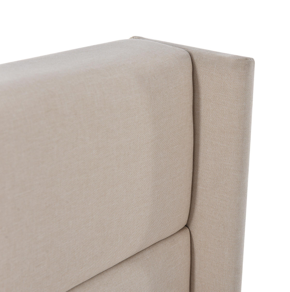 BETT mit Bettkasten 160x200 cm Leinen Beige inkl. Matratze - Beige, Metall (160/200cm) - Meubliv