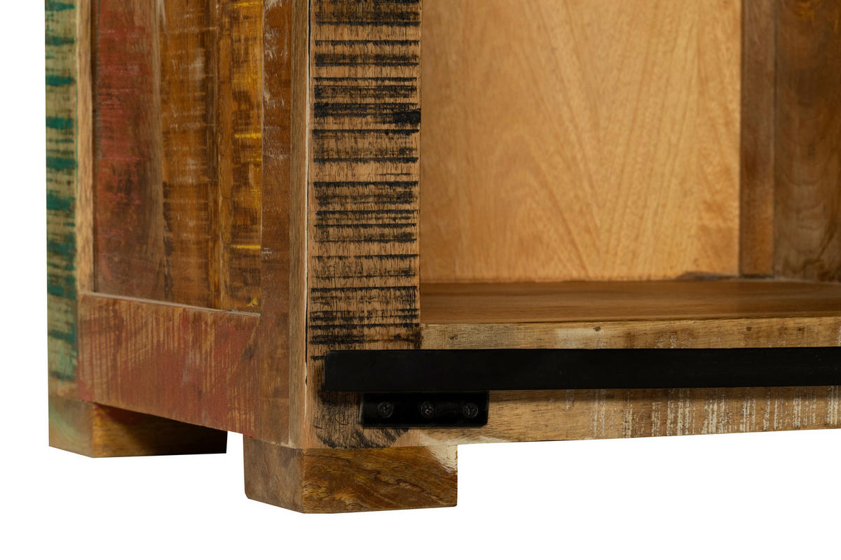 HIGHBOARD LIBRO - Hellbraun/Multicolor, Akazienholz/Holz (45/175/100cm) - SAM