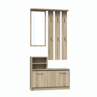 GARDEROBENSET Verena 2-tlg - Sonoma Eiche, Holzwerkstoff (85/180/24cm) - kommodly