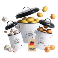 VORRATSDOSEN SET mit Deckel und Beschriftung (3-tlg.) - Weiß, Metall - Intirilife