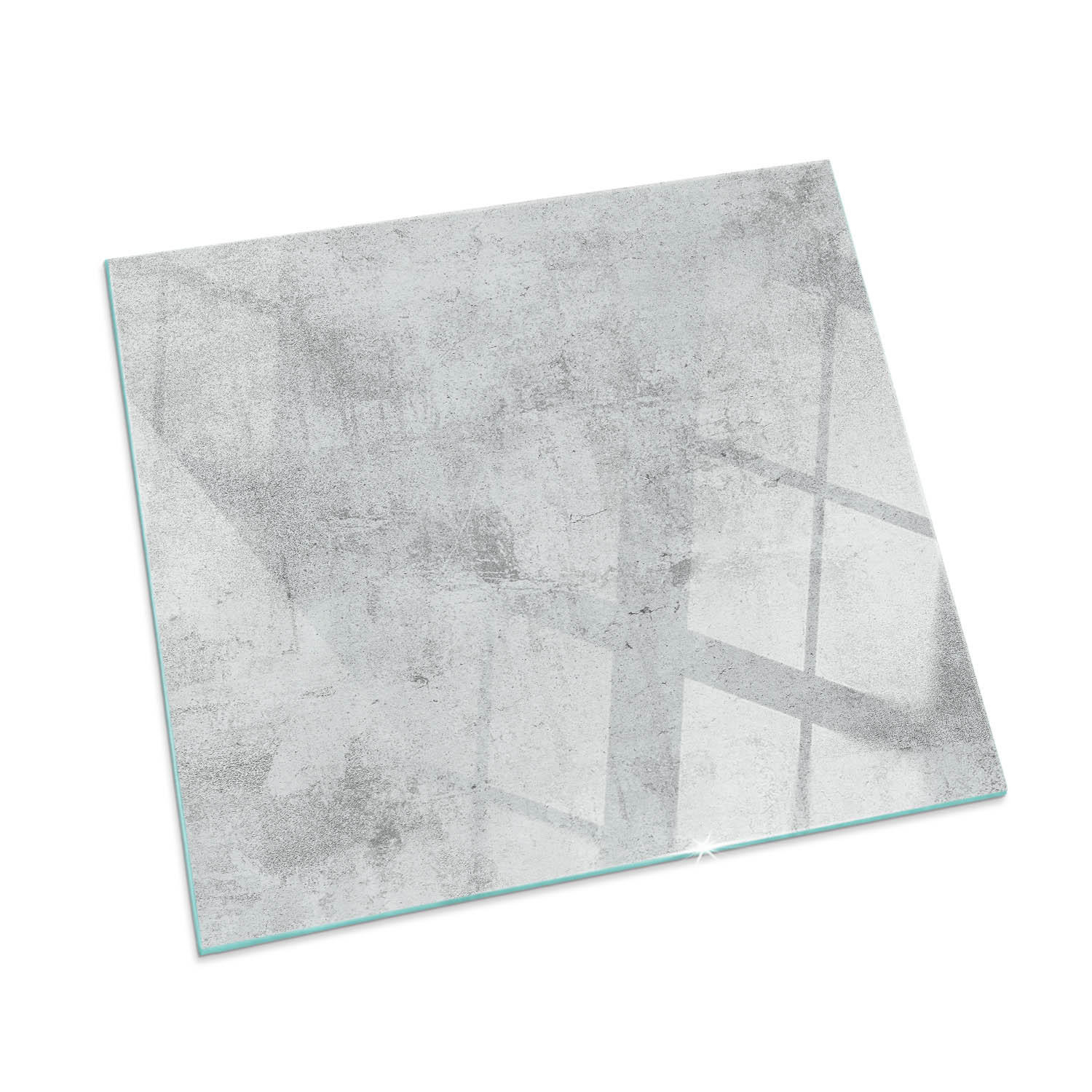 GLASPLATTE für Kamin 50 × 50 cm Grau - Grau, Glas (50/50/0.4cm) - ArtPrintCave
