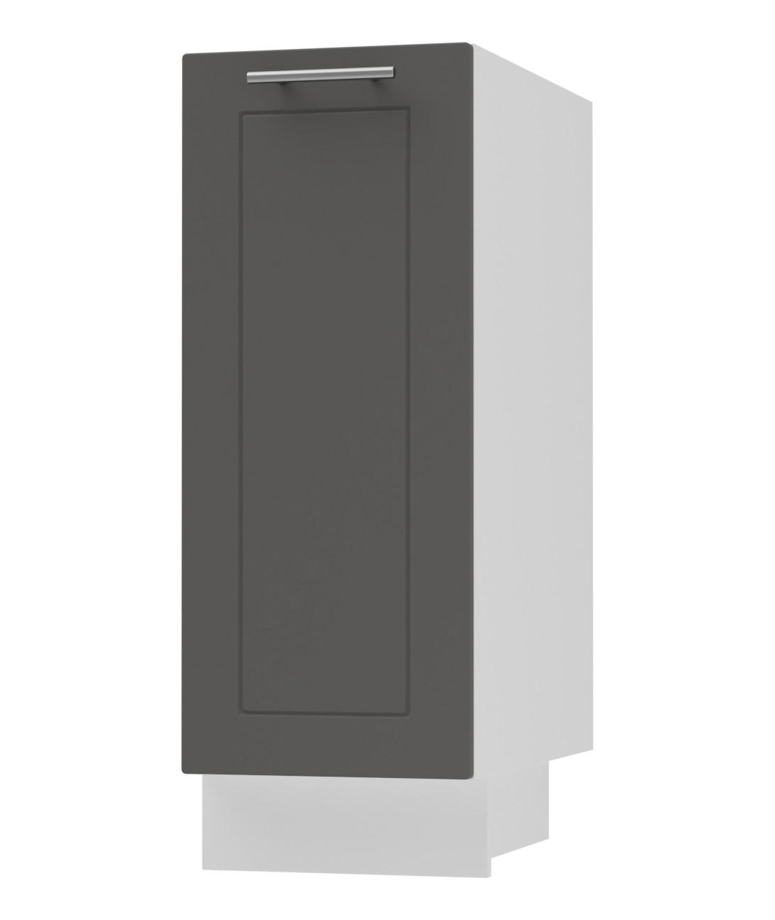 Feldmann-Wohnen Küchenunterschrank Graphit, Weiß 30x82x50 cm