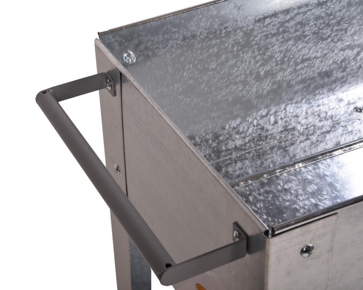 HOCHBEET Lille mobil Silbergrau Stahl Metall-Hochbeet für Garten - Silberfarben, Metall (35/80/75cm) - DELUKE