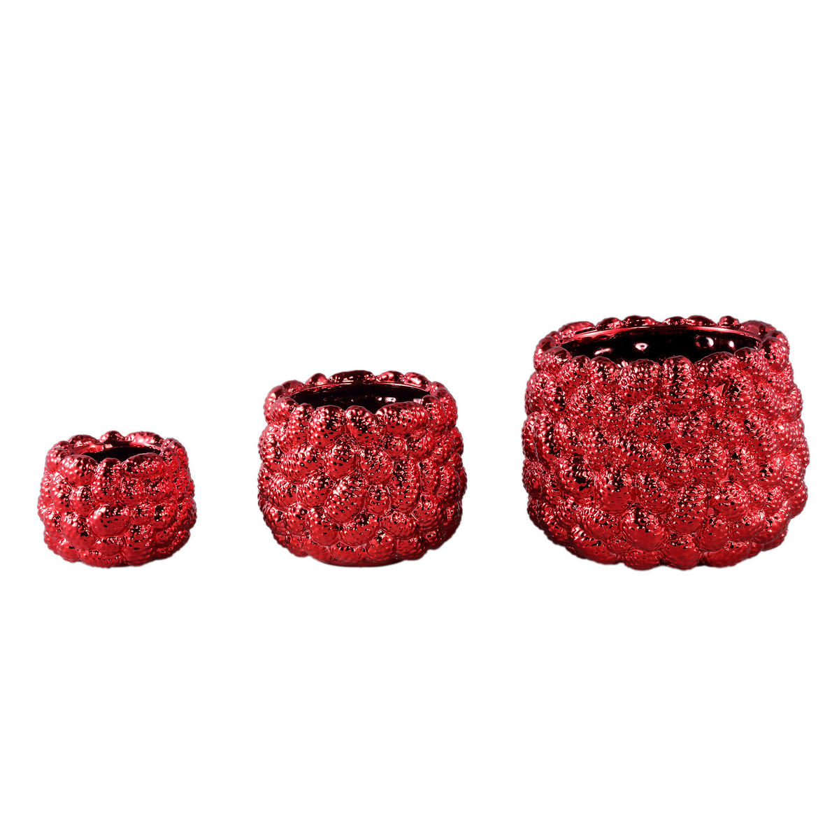 TOPF Francisca Rot 21/21/17cm - Rot, Keramik (17cm) - PTMD Collection