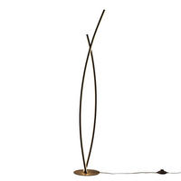 STEHLEUCHTE Elzo, Schwarz, 124cm - Schwarz, Metall (124/4/124cm) - KOSILUM