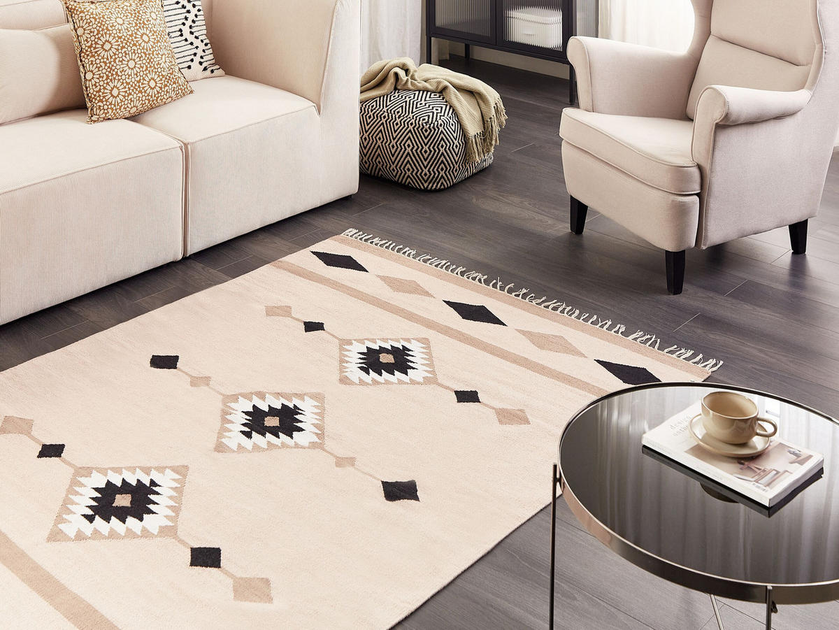 KELIM-TEPPICH Berdik 200/140 cm - Multicolor, Textil (140/200cm) - Beliani