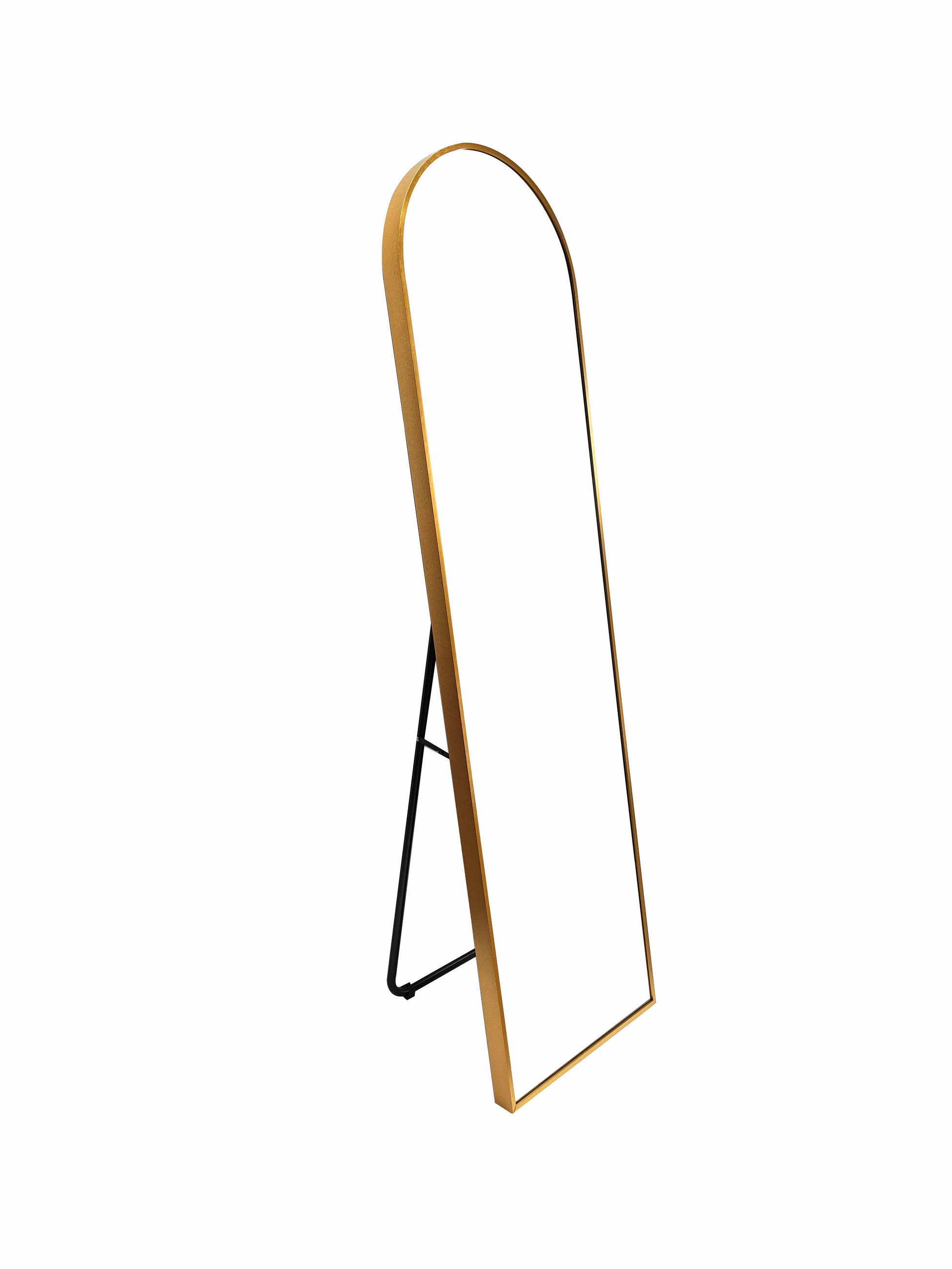 STANDSPIEGEL Ziva Gold - Goldfarben, Metall (40/150/4cm) - Fragix