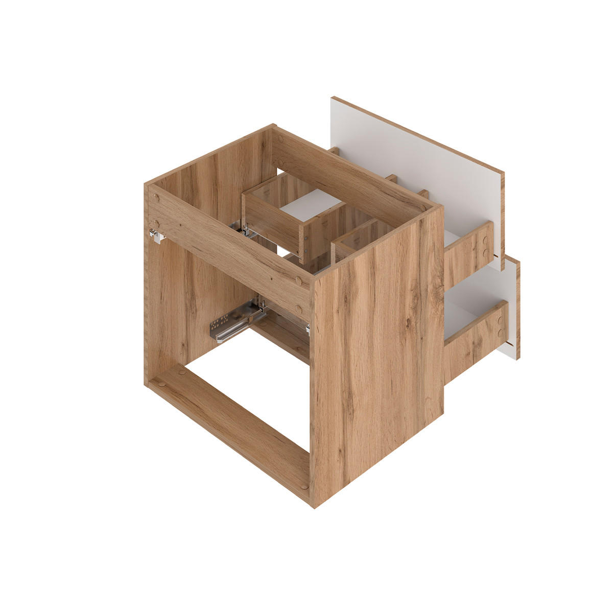 WASCHTISCH 60.6cm Teren Holz - Braun, Holzwerkstoff (60.6/52.2/46.5cm) - Petits-meubles