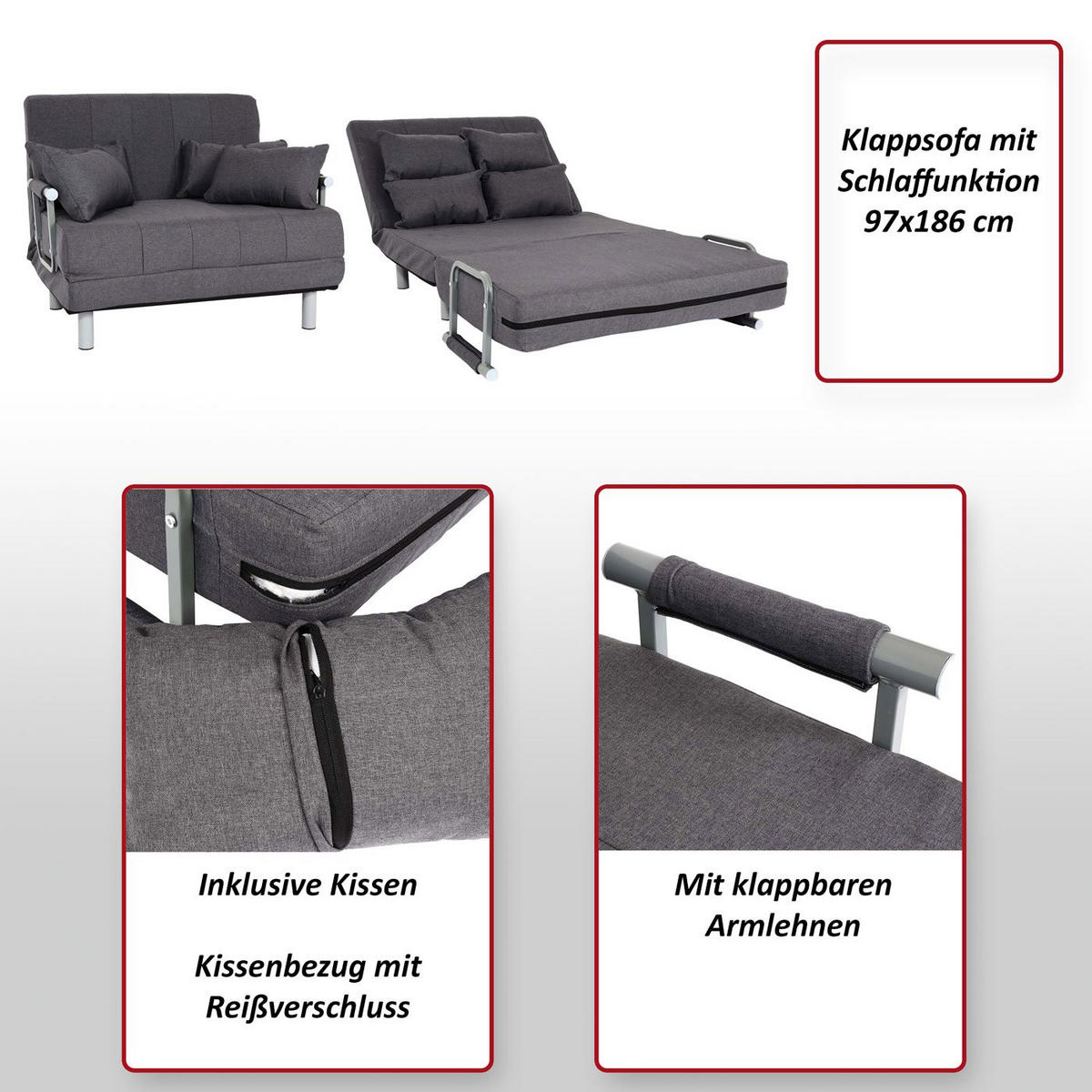 SCHLAFSESSEL Cremeweiß - Weiß, Textil (105/80/186cm) - MCW