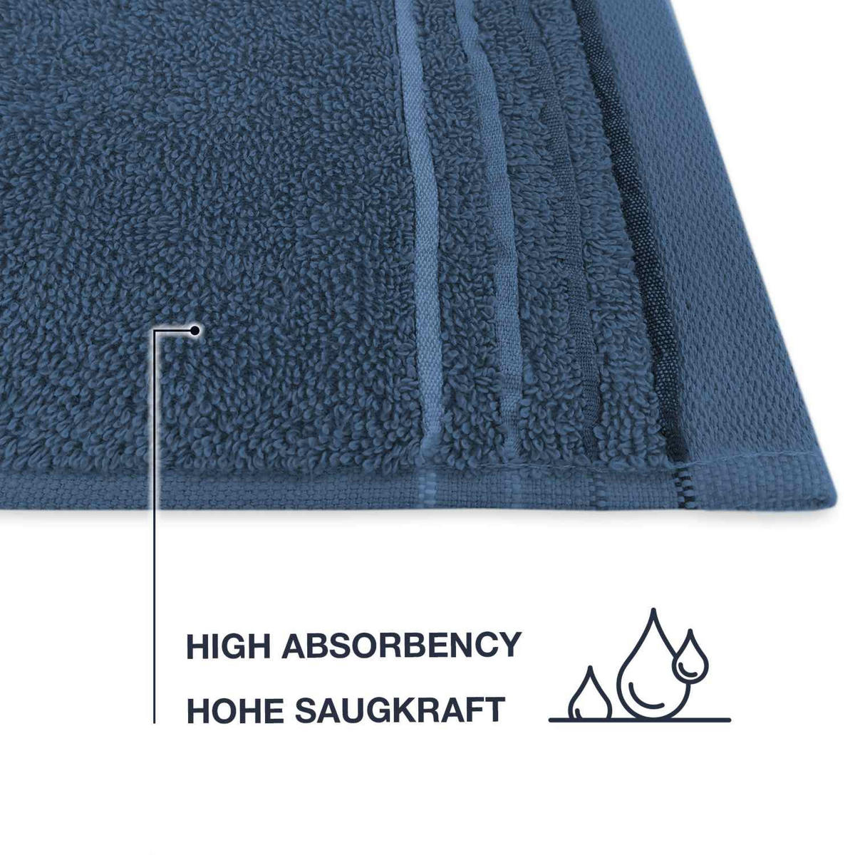 DUSCHTUCH JASMINA WEICH - Blau, Textil (70/140cm) - WohnDirect