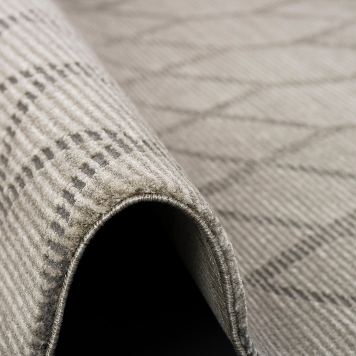 VENEZIA LUXUS DESIGNER TEPPICH RAUTEN - Grau, Textil (200/290cm) - Pergamon