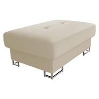 POLSTERHOCKER Cotere - Silberfarben/Cappuccino, Holz/Metall (104/42/67cm) - MIRJAN24