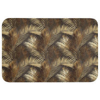 KOUPELNOVÁ PŘEDLOŽKA Tropical - Listy - zlaté 90x60 cm - zlatá, textil/plast (90/60cm)