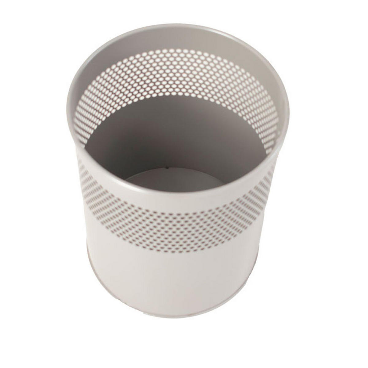PAPIERKORB halbperfortiert Aus Metall 15 Liter 32x26 cm AlumInium - Silberfarben, Metall (26/32/26cm) - PROREGAL