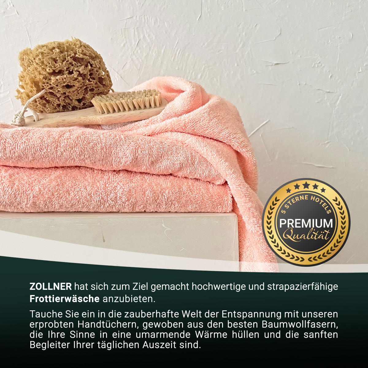 BADETUCH, 2er-Set, 100x150 cm, 100% Baumwolle, Rosa - Orange, Textil (100/150cm) - Zollner