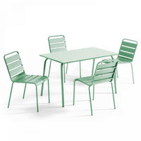 GARTENSET 5-tlg., Salbeigrünen - Hellgrün, Metall - Oviala