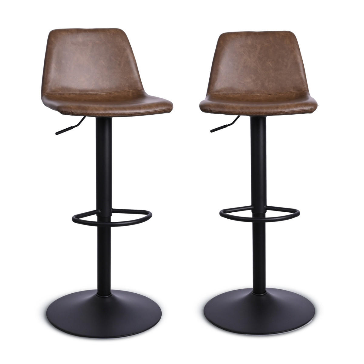 BARHOCKER (2er-set) - tomy 46/41/85 cm - Braun, Textil (41/85/46cm) - Calicosy