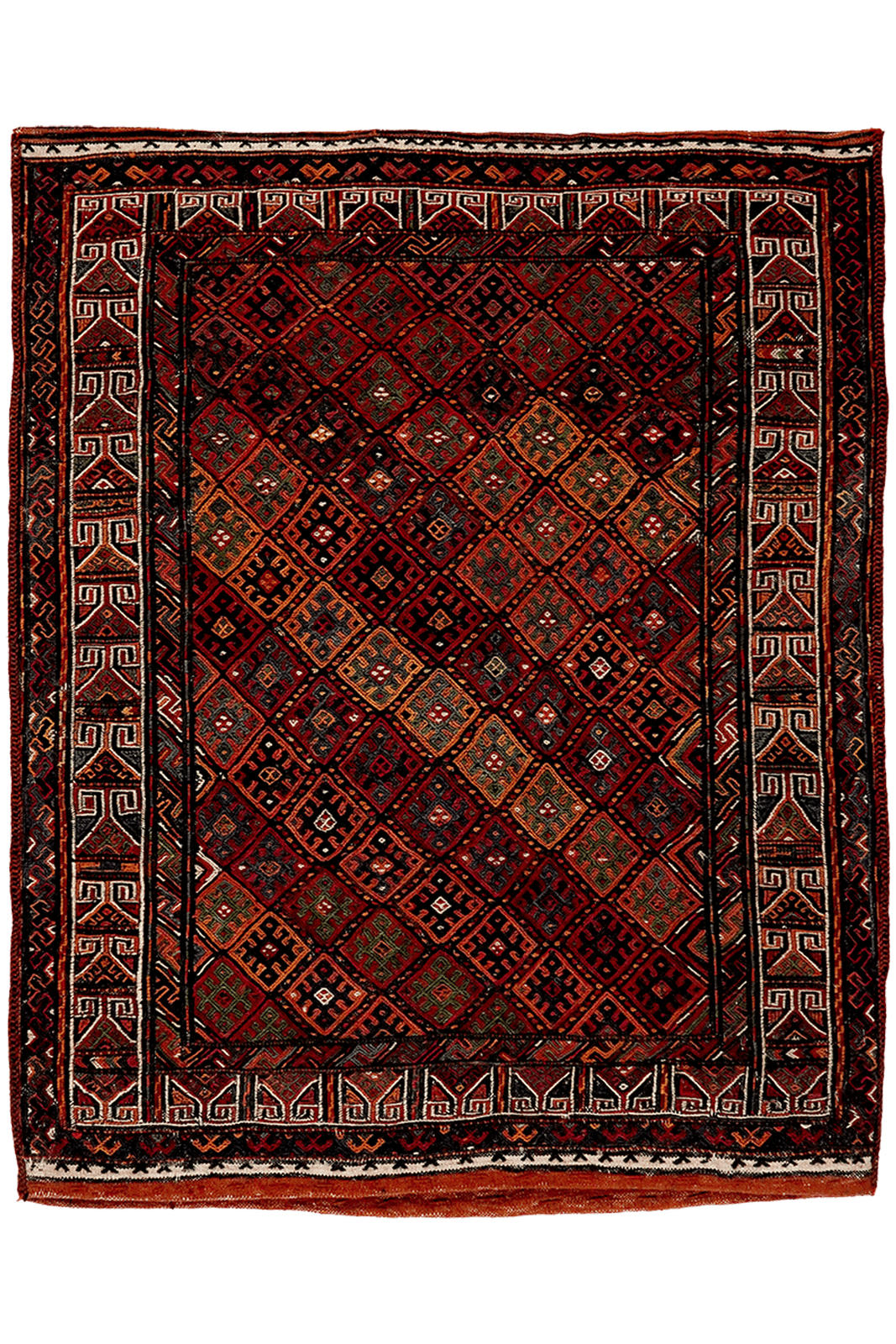 Looma Kelim-Teppich Mehrfarbig, Rot 78x95 cm